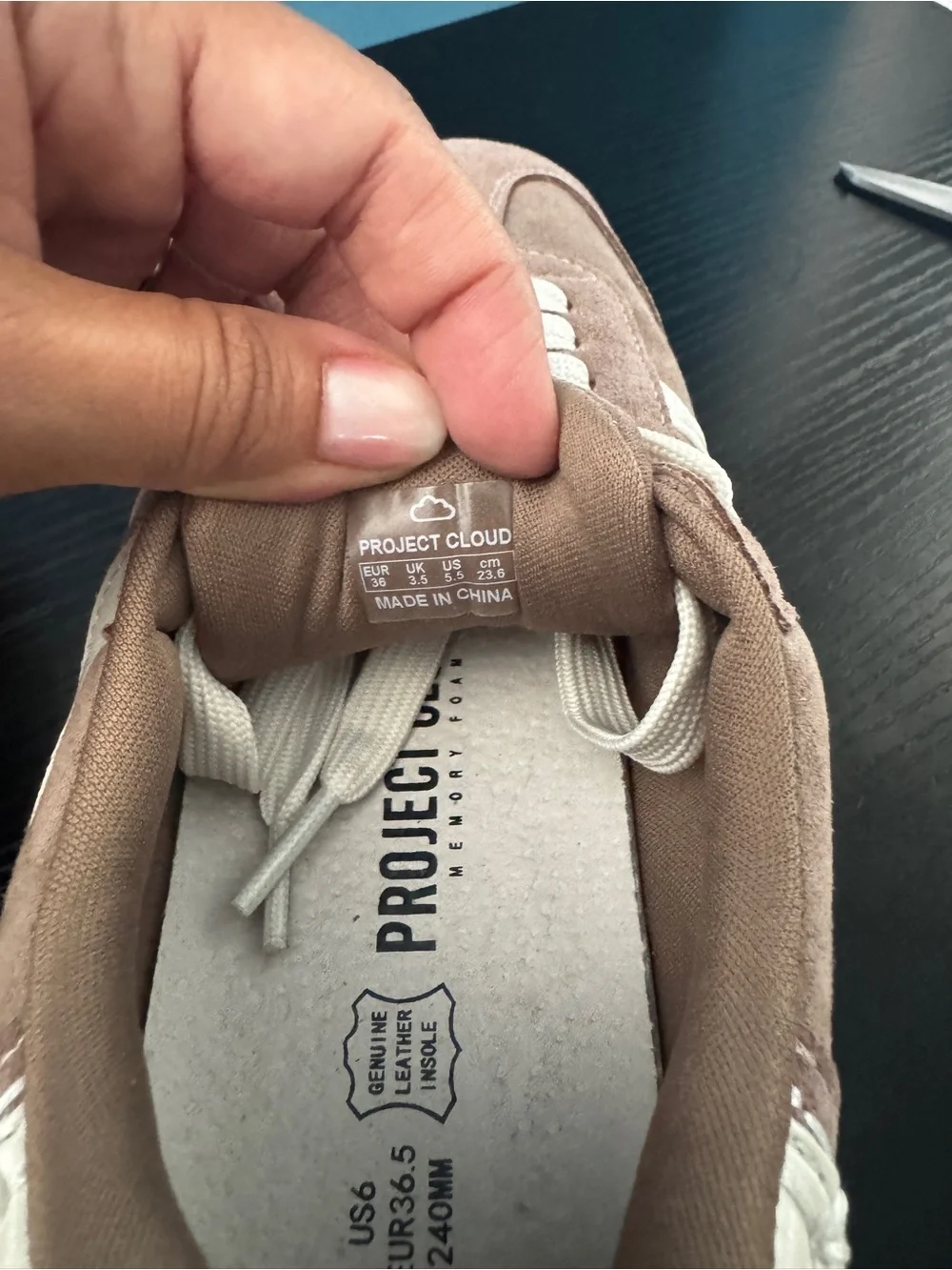 Women’s Platform Sneakers in Brown and Cream